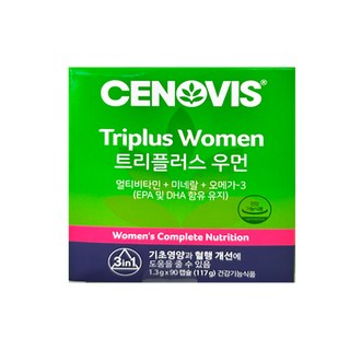 [세노비스] 트리플러스 우먼 멀티비타민+미네랄+오메가3 90캡슐 / 45일분, 90정, 1개