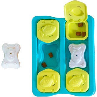 키티 큐브 인터랙티브 간식 퍼즐 고양이 장난감 블루, Kitty Cube