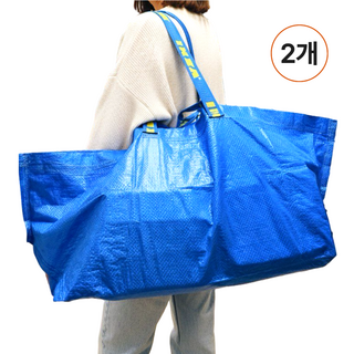 [소소한살림] 이케아 타포린백 다용도백 프락타 대형 쇼핑백 장바구니, 2개, 오션