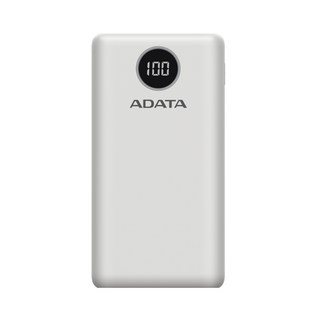 ADATA 威剛 P20000QCD 數位顯示 20000mAh 18W PD QC3.0 快充 行動電源, 白