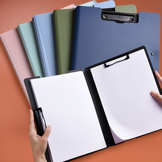 A3/A4 양면 클립보드 더블 클램프 파일철 결재판 문서정리 도면집게판 9Color, 1개, 03.핑크