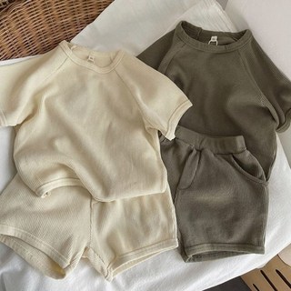 앙디 상하복 와플리 OC076 (라운드반팔티+반바지)세트 남아여아 아동복