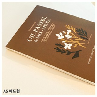파펠시노 오일파스텔 색연필전용 종이 스케치북 브리스톨지 스프링형, A5 패드형, 22매, 1개