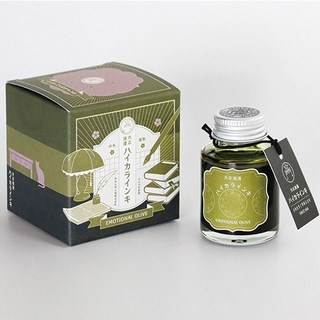 【YUBU】寺西化學工業 大正浪漫 ハイカラインキ 鋼筆墨水, エモーショナルオリーブ T70