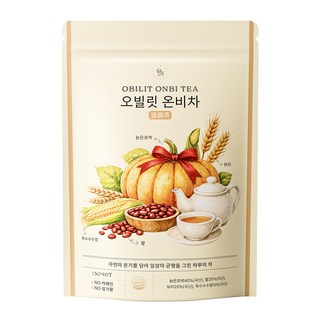 오빌릿 온비차 호박팥차 티백 붓기차 옥수수수염 보리 무카페인 차, 1개, 40개입, 1.5g