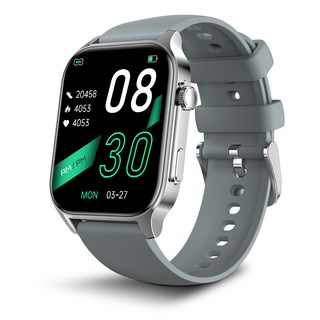 와피크 통화가능 블루투스 스마트워치 X5S 1.91인치 대화면 한글판, 실버, 4.8cm, GPS + 블루투스