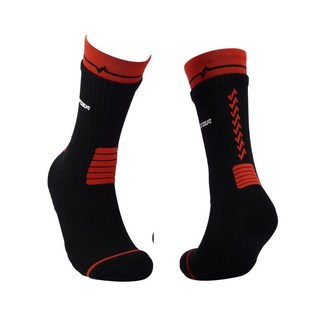 LIFEBEAT假兩件籃球運動襪, 1個, 黑色