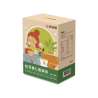 茶韻閣 紅豆薏仁蕎麥茶，獨立茶包，無糖配方，促進新陳代謝，健康養生茶飲, 10g, 1個, 20個裝