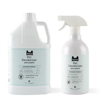 릴리벳 반려동물 강아지 고양이 냄새제거 살균소독제 탈취제 4000ml+850ml 1세트 4850ml