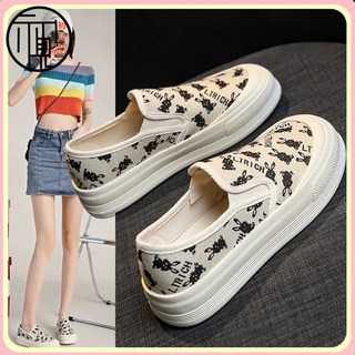 新品爆款春鞦季2024新款百搭透氣一腳蹬軟底舒適厚底休閒鞋子