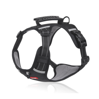 라온커넥션 강아지 손잡이 하네스, 블랙