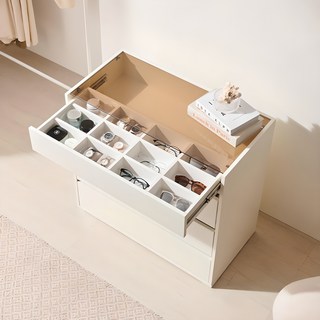 파로마 리디아 아일랜드 서랍장, 화이트, 4단