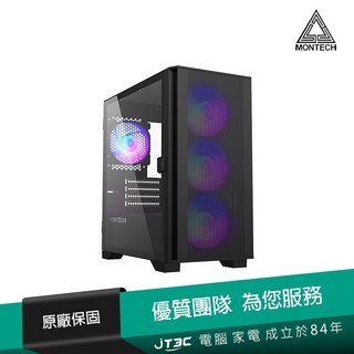 MONTECH 君主 AIR 100 ARGB 玻璃透側M-ATX機殼《黑》, 1個
