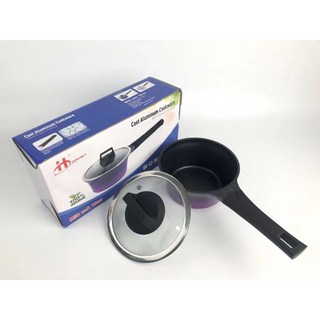 家家購物 Honhey 不沾牛奶鍋 輕巧鍋身 單柄鍋 宿舍套房適用, 1個, 炫彩, 16cm
