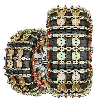 DlyEase전차종 벨트형 자동 조임 강철 스노우체인 호주발형 빙판 파쇄 6개입165mm~265mm 타이어 폭에 적용 가능, 1개