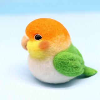 手工好物 羊毛氈戳樂手工DIY小太陽秋褲凱克鸚鵡玄風紫閃藍閃寵物材料包, 1個, 【近期熱款】小太陽材料包+工具+視頻,鑰匙扣