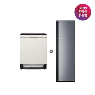 (LG전자) (세트상품) DIOS 오브제컬렉션 식기세척기 열풍건조(14인용) + 올 뉴 스타일러 오브제컬렉션(상의5벌/바지1벌) (DUE6BGL1E+SC5GMR52), 고객직접설치, DUE6BGL1E+SC5GMR52, 네이처베이지,블랙틴트미러