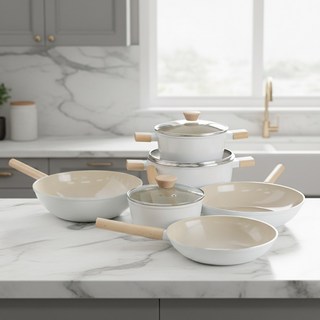 로얄스타 KU 인덕션 겸용 세라믹 코팅 냄비 팬 6종세트 (18cm편수+20cm양수+24cm곰솥+24cm후+28cm후+28cm궁), 기본, 1개