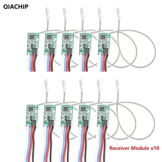 QIACHIP 5pcs 433.92Mhz 보편적 인 무선 DC 3.6V-24V 원격 제어 스위치 1 CH RF 릴레이 수신기 LED 조명 컨트롤러 DIY 키트, 04 10 PCS_01 CHINA