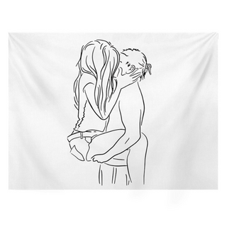 우아한클릭 일러스트 드로잉 패브릭포스터 천 가리개커튼 소형 대형 특대형, A-07(GT1941)