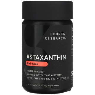 스포츠리서치 아스타잔틴 미니젤 6mg 소프트젤 120정 눈건강, 1개