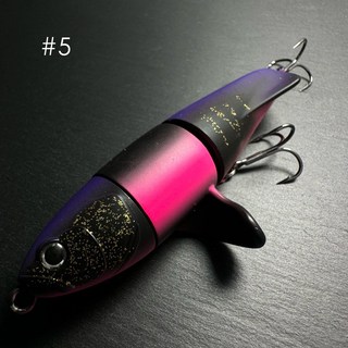 【ZOOM】11.5cm/23g 水面拖拉機 打虎神器 三節螺旋槳 掠食 護幼 雷強 障礙區 鮕呆 魚虎 台灣鱧, 黑紫#5, 1個