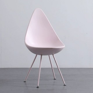 북유럽 보컨셉 의자 체어 물방울 다리 스테인레스 실버, 분홍색