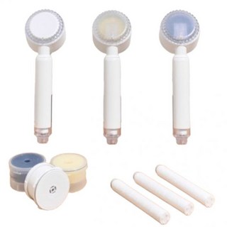 퓨리얼 여행용 녹물 염소 제거 비타민 필터 샤워기 헤드+1년필터 세트, 메디테리안블루향+1년필터세트, 1개