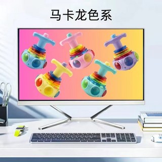 樂購 聽覺啟懞仿聲雨聲筒 彩色小珠沙漏 模仿水滴聲音 兒童木質玩具 雨聲筒 樂器玩具 一歲玩具 沙鈴 寶寶, 1個, 【音樂陀螺顏色隨機款】單拍不發