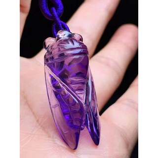 옥 목걸이 혼주 전통 손으로 매미 액세서리 남성과 주얼리 천연 펜던트 부티크 자수정 패션 선물 조각한 여성의