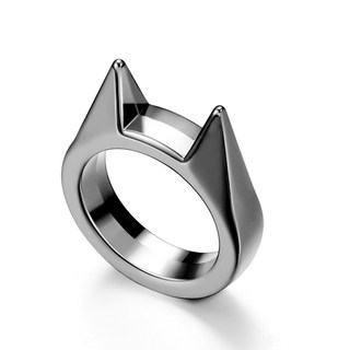 고양이귀반지 유리창깨기 여성 호신용품 야외 생존도구 출근길 휴대 안전 방범 상황별 필수템, Black Color