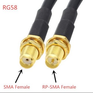 RG58 케이블 50 Ohm RP-SMASMA Male to SMA Male Female 커넥터 동축 연장 점퍼 케이블, 1개, 9) 30CM - A9