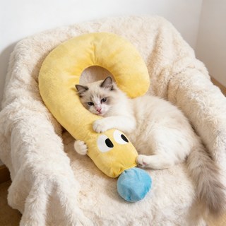 쬬린 반려동물 소프트 바디필로우 쿠션, 옐로우, 1개