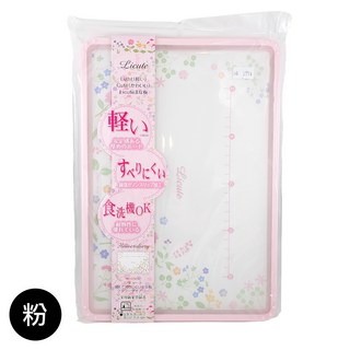 Vintage 復古家 日本製 廚房樹脂菜板，可愛插畫輕量耐熱止滑砧板 (30cm*21cm), 粉, 1個