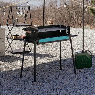 매드캠프 높이조절 바베큐 그릴 화로대 EG-001, 1개