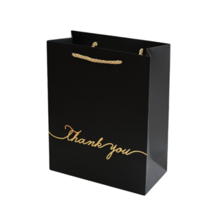 手提袋 年節禮袋 禮品袋 禮物袋 紙袋 包裝袋 提袋 伴手禮品袋子 節日送禮包裝袋 包裝 袋子 春節 送禮, 燙金黑色大號, 1個