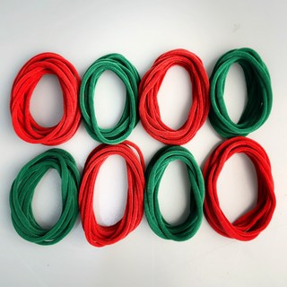 [600개]대용량 프리미엄 양말목 공예 재료 홍록매듭색, 2색, 1세트