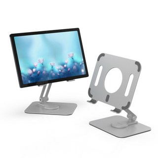 보이아 태블릿 360 회전 알루미늄 스탠드 아이패드 갤럭시탭 거치대, 보이아360거치대 - 실버, 1개