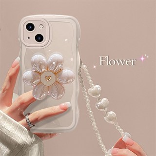 루메모아 심플 모던 플라워 하트 스트랩 아이폰15 케이스