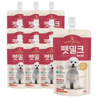 에버그로 강아지 펫밀크, 피부&모발, 150ml, 10개