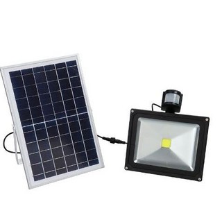 四月科技能源 太陽能燈 30W人體紅外感應庭院燈 LED集成泛光戶外壁燈, 1個