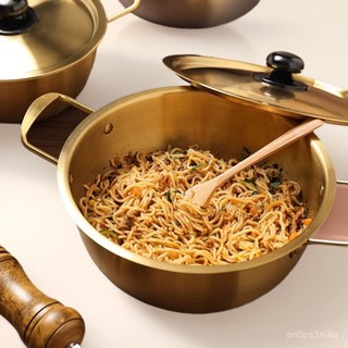韓式不鏽鋼泡麵碗，高顏值部隊鍋，臺灣出貨，快速導熱，多用途拉麵鍋, 1個, 【1.6升泡麪鍋無蓋】薄款,韓式鍋第二代加厚可做伴手禮