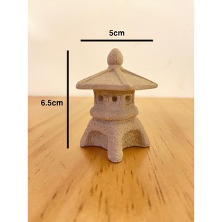 隨草憶境 迷你石燈籠 仿古日式水泥手雕石燈 枯山水和風禪意微景觀裝飾, 限量六角版（高5cm）