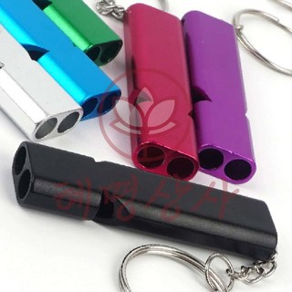 열쇠고리 호루라기 혜명상사 개 호각용품 열쇠고리링 호신용 가방키링, 핑크