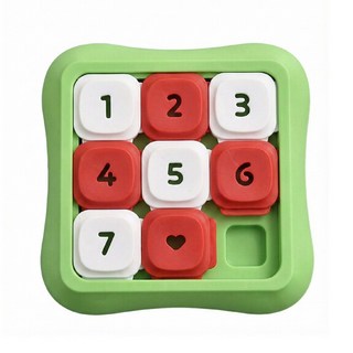 뭉클톡톡 반려동물 숫자 노즈워크 퍼즐 지능개발 간식 장난감, 1개, 그린