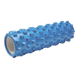 瑜珈按摩滾筒，深層肌肉放鬆，運動後舒緩必備，輕巧便攜, [狼牙款]水藍, 1個