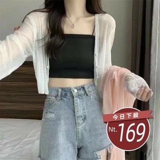 韓版防曬長袖冰絲薄款短版外套 女裝上衣 輕薄透氣防曬外套 台灣發貨, 【J277】白色