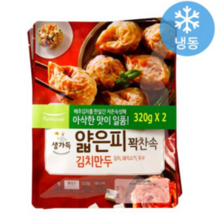 풀무원 얇은피꽉찬속 김치만두, 640g, 1개