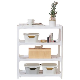 cimelax 收納鞋架 穩固不易倒 簡約設計 寬型收納架, 白色, 4層