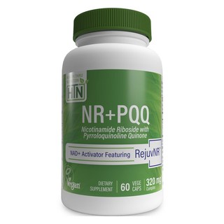 Health Thru Nutrition NR+ PQQ 菸鹼醯胺核糖吡咯喹啉醌 320 毫克素食膠囊, 1個, 60顆